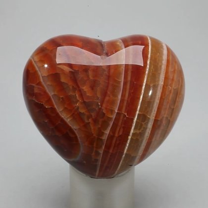 Fire Agate Crystal Heart ~45mm