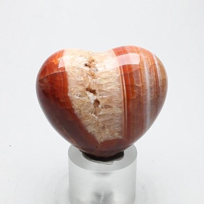 Fire Agate Crystal Heart ~45mm