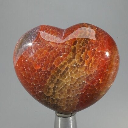 Fire Agate Crystal Heart ~45mm