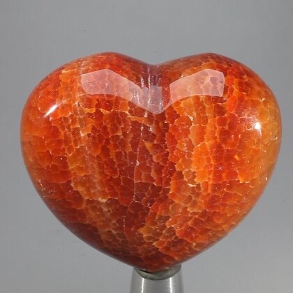 Fire Agate Crystal Heart ~45mm