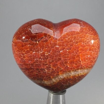 Fire Agate Crystal Heart ~45mm