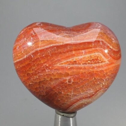 Fire Agate Crystal Heart ~45mm