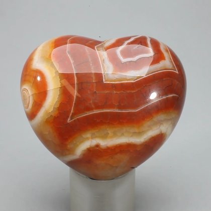 Fire Agate Crystal Heart ~46mm