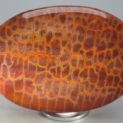 Fire Agate Palmstone (Extra Grade) ~70 x 50 mm