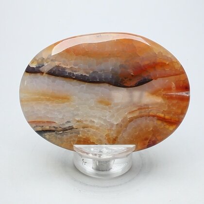 Fire Agate Palmstone (Extra Grade) ~70x50mm