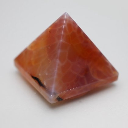 Fire Agate Pyramid ~35mm