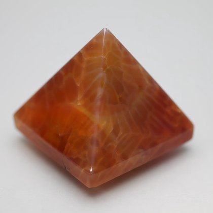 Fire Agate Pyramid ~35mm