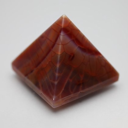 Fire Agate Pyramid ~35mm