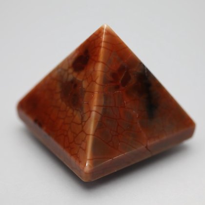 Fire Agate Pyramid ~35mm
