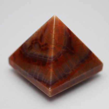 Fire Agate Pyramid ~35mm