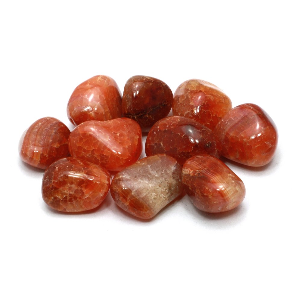 JUST £1 EACH! 10 LARGE FIRE AGATE TUMBLESTONES CHEAPEST WHOLESALE 20-25mm 
