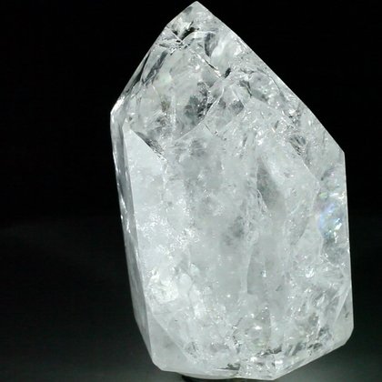 SPECTACULAR Fire & Ice Quartz Point ~77mm