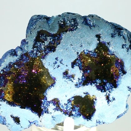 Flame Aura Quartz Crystal Geode ~74mm