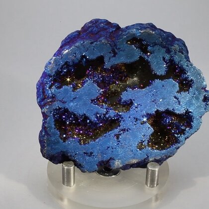 Flame Aura Quartz Geode ~65x55mm