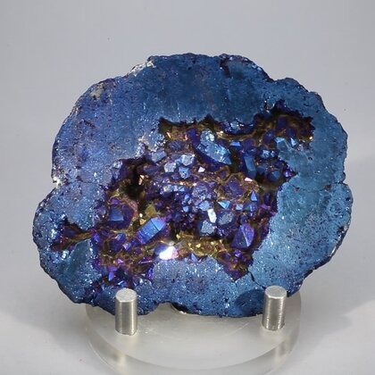 Flame Aura Quartz Geode ~70x57mm