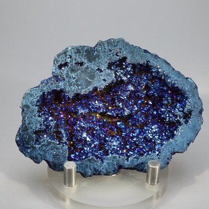 Flame Aura Quartz Geode ~73x52mm