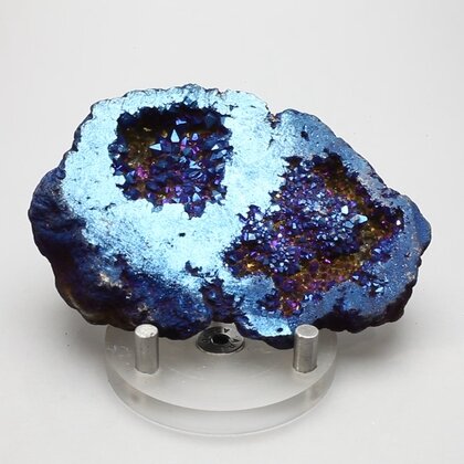 Flame Aura Quartz Geode ~84x57mm