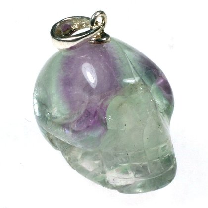 Fluorite Crystal Skull Pendant ~ 22mm