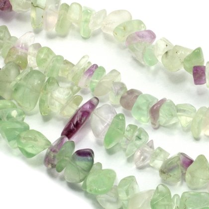 Fluorite Gemstone Chip Necklace ~ 35"