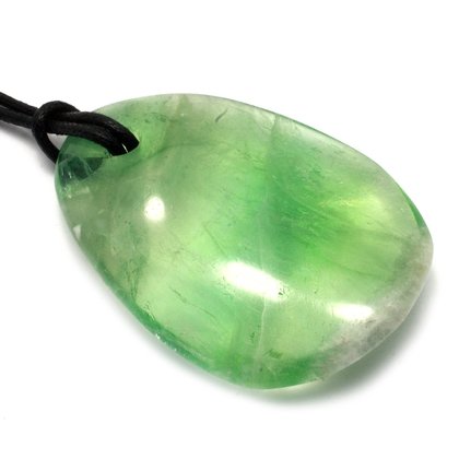 Fluorite Pendant & Cord ~45mm