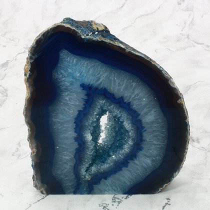 Free Standing Polished Agate -  Blue ~10.5x11.5cm