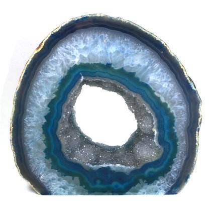 Free Standing Polished Agate -  Blue ~11.8 x 11.6cm