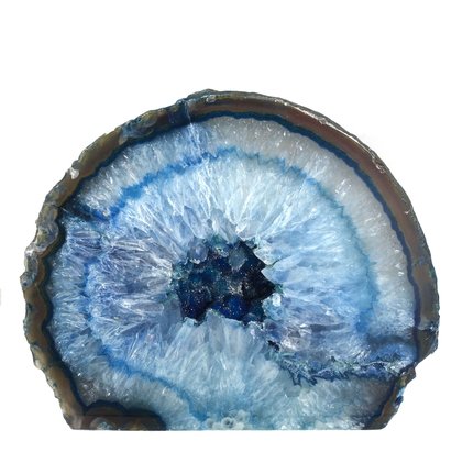 Free Standing Polished Agate -  Blue ~9.2 x 11.1cm