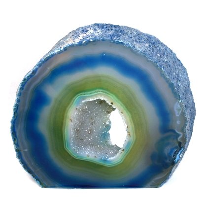 Free Standing Polished Agate -  Blue ~9.6 x 10.7cm
