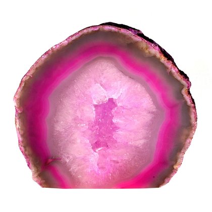 Free Standing Polished Agate -  Pink ~10 x 9.5cm