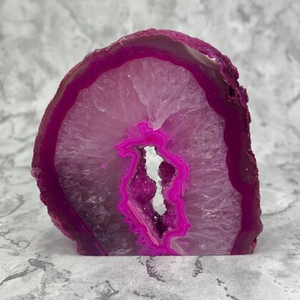Free-standing Polished Agate - Pink ~100x98cm