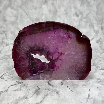 Free-standing Polished Agate - Pink ~94x125cm