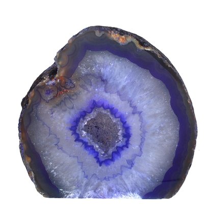 Free Standing Polished Agate -  Purple   ~8.4 x 8.5cm