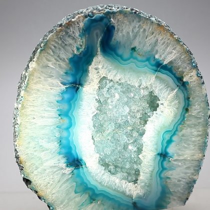 Free Standing Polished Agate - Turquoise ~10.5x11.5cm