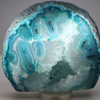 Free Standing Polished Agate - Turquoise ~100 x 92mm