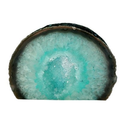 Free Standing Polished Agate -  Turquoise ~13.5 x 10cm