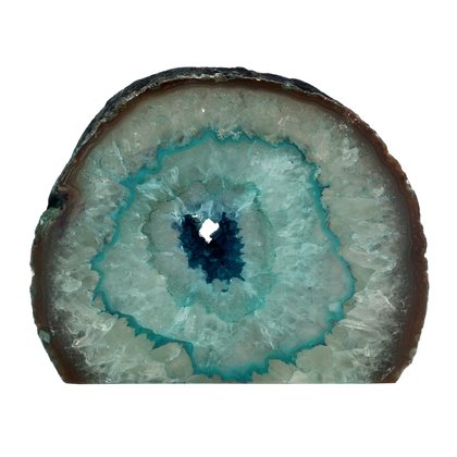 Free Standing Polished Agate -  Turquoise ~13.5 x 11cm
