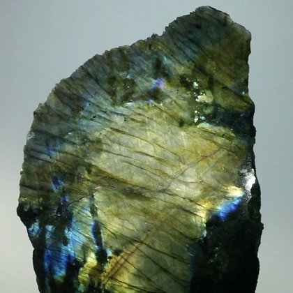 Free-standing Labradorite (Part Polished) ~135x104mm