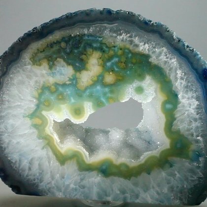 Freestanding Polished Agate - Blue/Green ~9.5x9.5cm