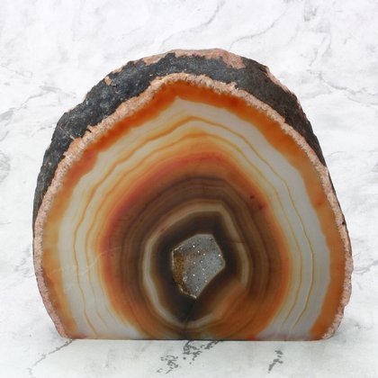 Free-standing Polished Agate - Natural ~12x11cm