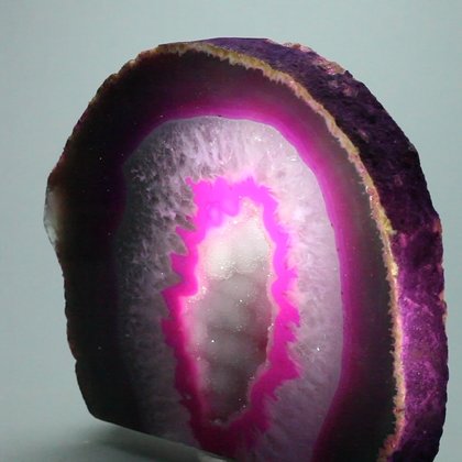 Freestanding Polished Agate - Pink ~12x11cm