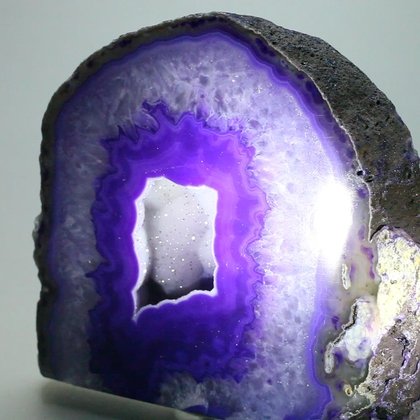 Freestanding Polished Agate - Purple ~13x11cm
