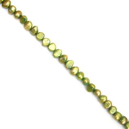 Freshwater Pearl Beads - 8mm Green