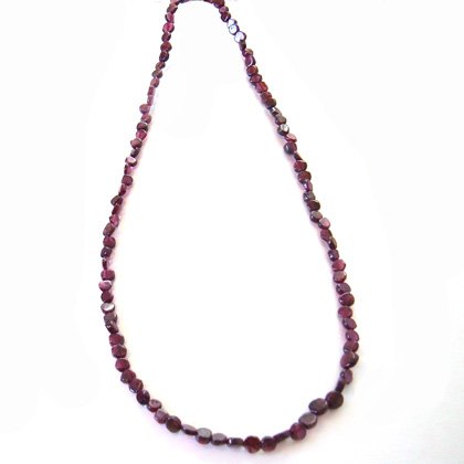 Garnet Gemstone Crystal Necklace with clasp - 18 Inches