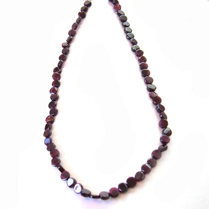 Garnet Gemstone Crystal Necklace with clasp - 18 Inches