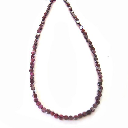 Garnet Gemstone Crystal Necklace with clasp - 18 Inches