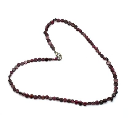 Garnet Gemstone Crystal Necklace with clasp - 18 Inches