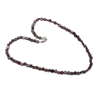 Garnet Gemstone Crystal Necklace with clasp - 18 Inches