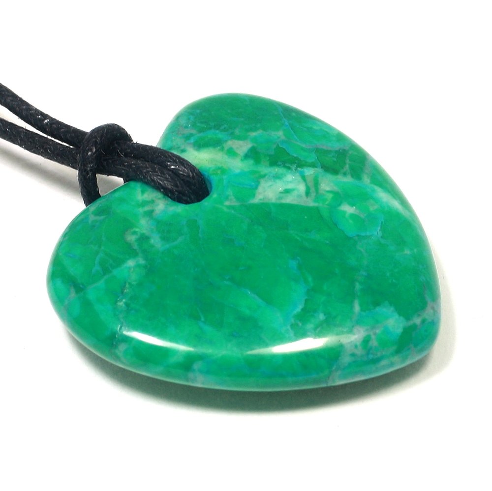 Gemini Birthstone Necklace Chrysocolla Howlite Heart