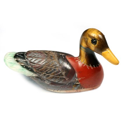 Gemstone Duck Carving - Female Mallard