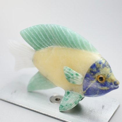 Gemstone Fish Carving ~80x47mm